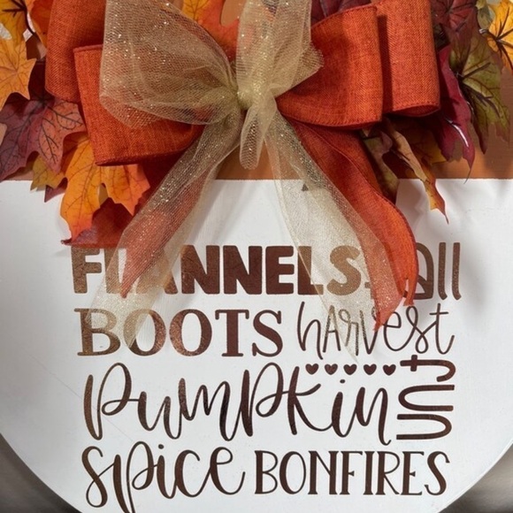 Handmade fall wood sign-door hanger - Picture 5 of 5